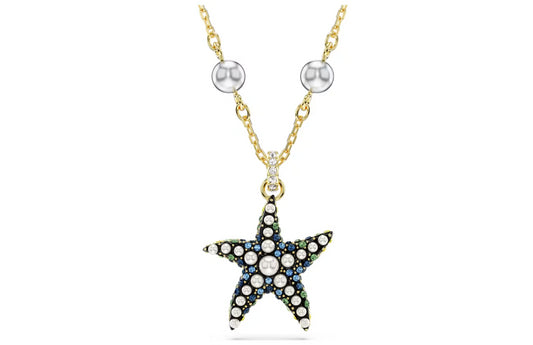 Swarovski 5684116 Pendente Idyllia Crystal pearls Stella marina Multicolore Oro