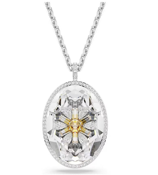 Swarovski 5679917 Pendente Idyllia Fiore Giallo Placcato rodio