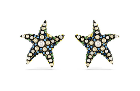 Swarovski 5684162 Orecchini a lobo Idyllia Stella marina Piccoli Multicolore Oro