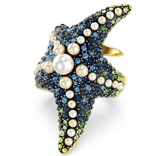 Swarovski 5686461 Anello cocktail Idyllia Crystal pearls Stella marina Taglia 55