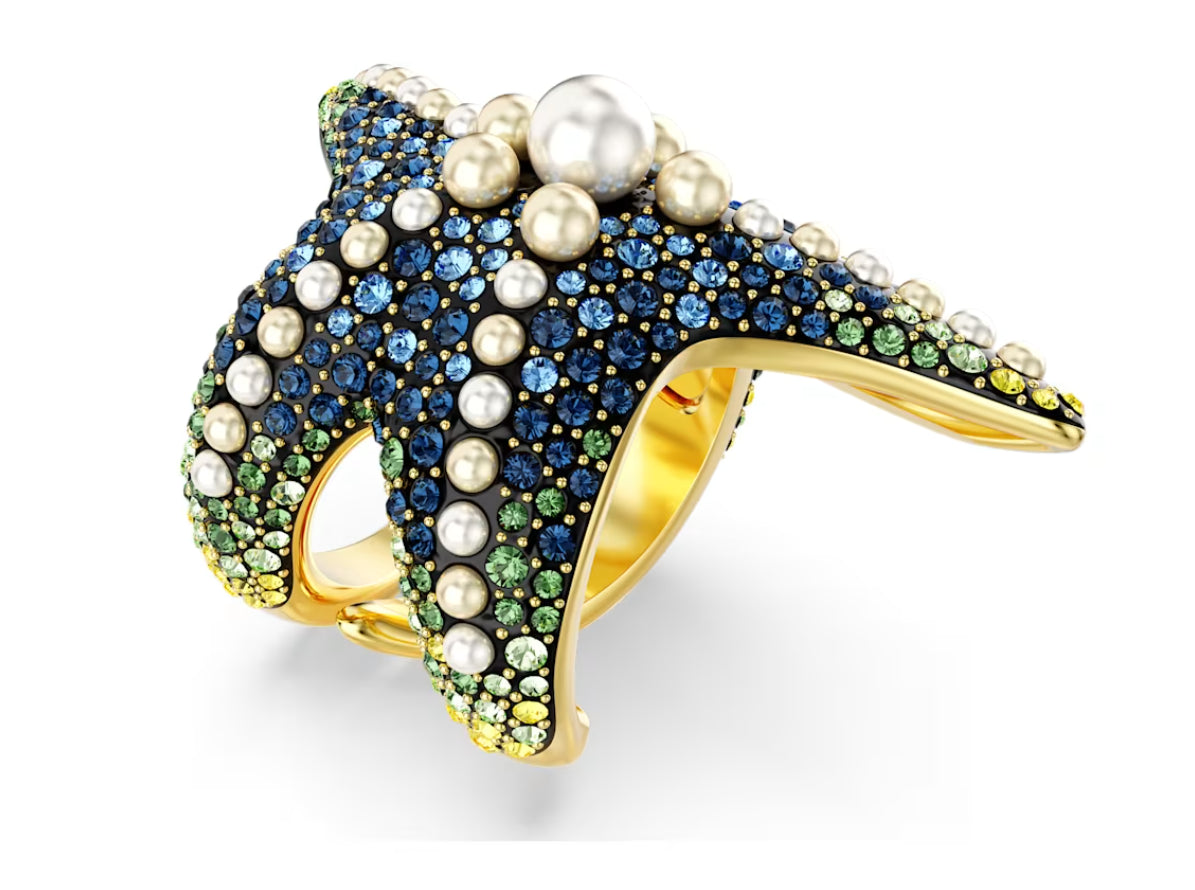 Swarovski 5686986 Anello cocktail Idyllia Crystal pearls Stella marina Taglia 60