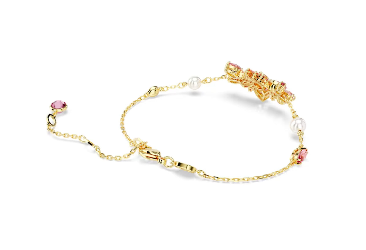 Swarovski 5688488 Braccialetto Gema Taglio misto Fiore Rosa Oro