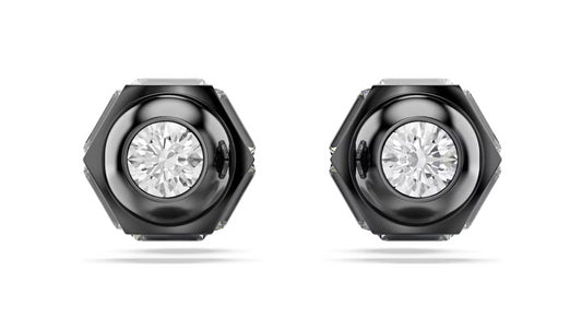 Swarovski 5677941 Orecchini a lobo Numina Taglio tondo Bianchi Placcato Rutenio