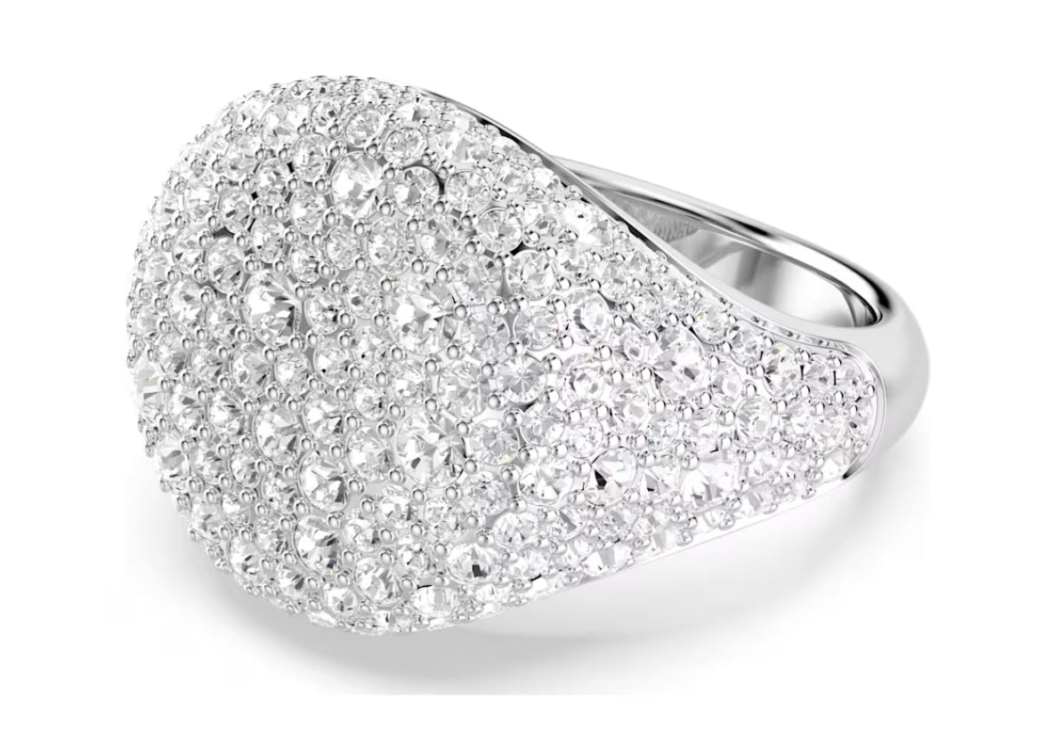 Swarovski 5684249 Anello cocktail Meteora Bianco Placcato rodio Taglia 55