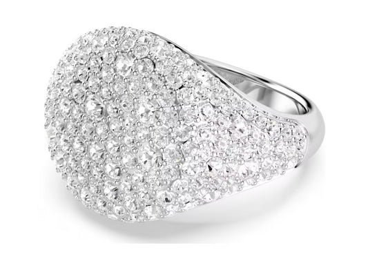 Swarovski 5684247 Anello cocktail Meteora Bianco Placcato rodio Taglia 58