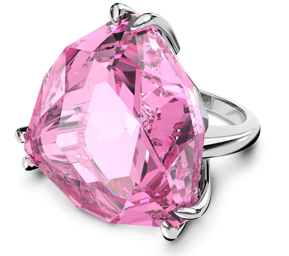 Swarovski 5614922 Anello cocktail Millenia Taglio Trilliant Rosa Rodio Taglia 55