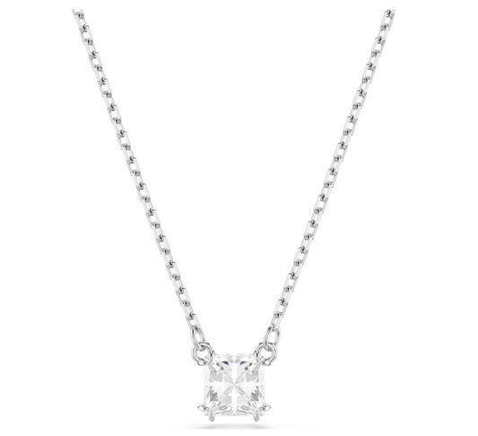 Swarovski 5701903 Pendente Stilla Taglio squadrato Bianco Placcato Rodio