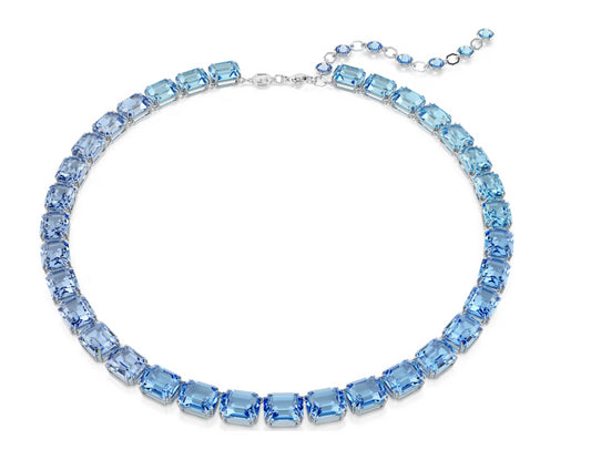 Swarovski 5694136 Collana Millenia Taglio Octagon Sfumatura di colore Blu Rodio