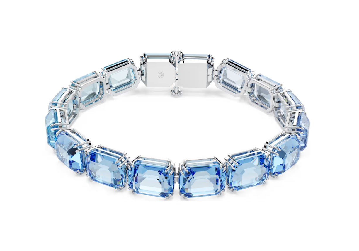 Swarovski 5694135 Braccialetto Millenia Taglio Octagon Sfumatura Blu Rodio