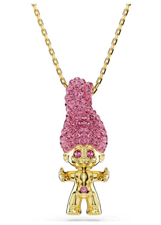 Swarovski 5691940 Pendente Good Luck Trolls Troll Rosa Oro