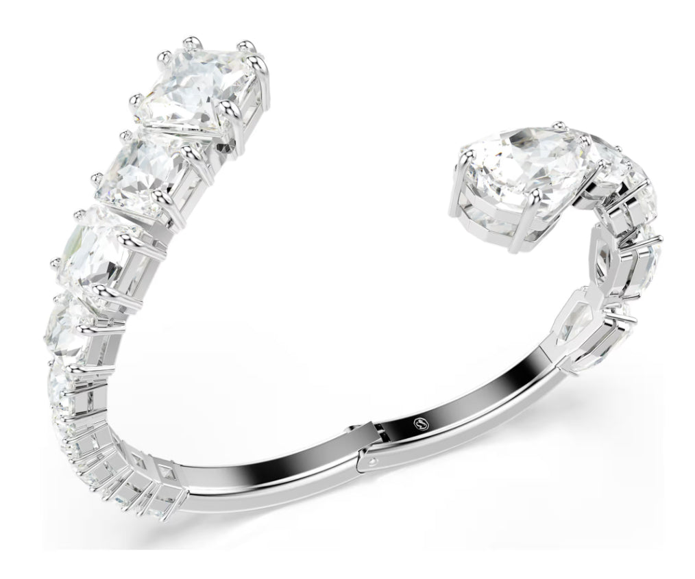 Swarovski 5692519 Bracciale rigido Matrix Taglio misto Bianco Rodio Taglia M