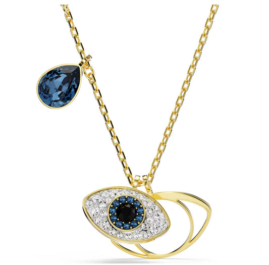 Swarovski 5692178 Pendente Symbolica Evil eye Blu Oro