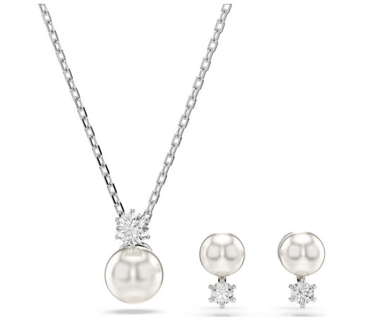 Swarovski 5689624 Set Matrix Crystal Pearl Taglio Round Bianco Rodio