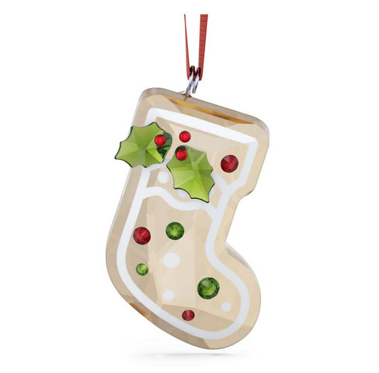 Swarovski 5681581 Ornamento a forma di calza di pan di zenzero Holiday Cheers