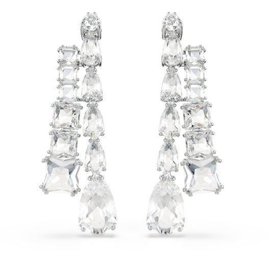 Swarovski 5692515 Orecchini pendenti Matrix Taglio misto Bianchi Rodio