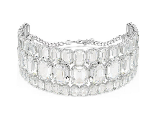 Swarovski 5696290 Girocollo Millenia Taglio ottagonale Bianco Placcato rodio