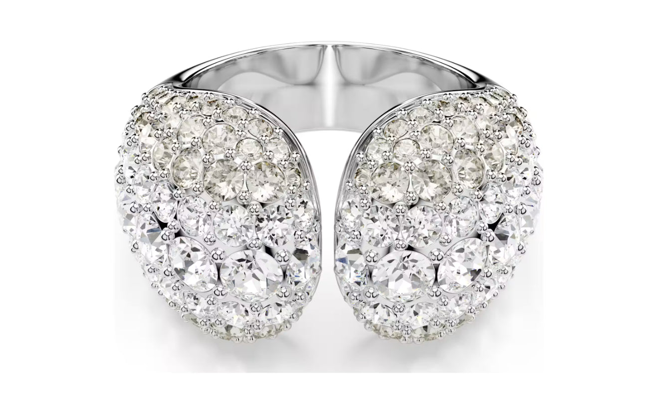 Swarovski 5702418 Anello cocktail Sublima Taglio Round Bianco Rodio Taglia 60