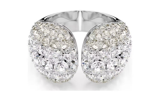 Swarovski 5702418 Anello cocktail Sublima Taglio Round Bianco Rodio Taglia 60
