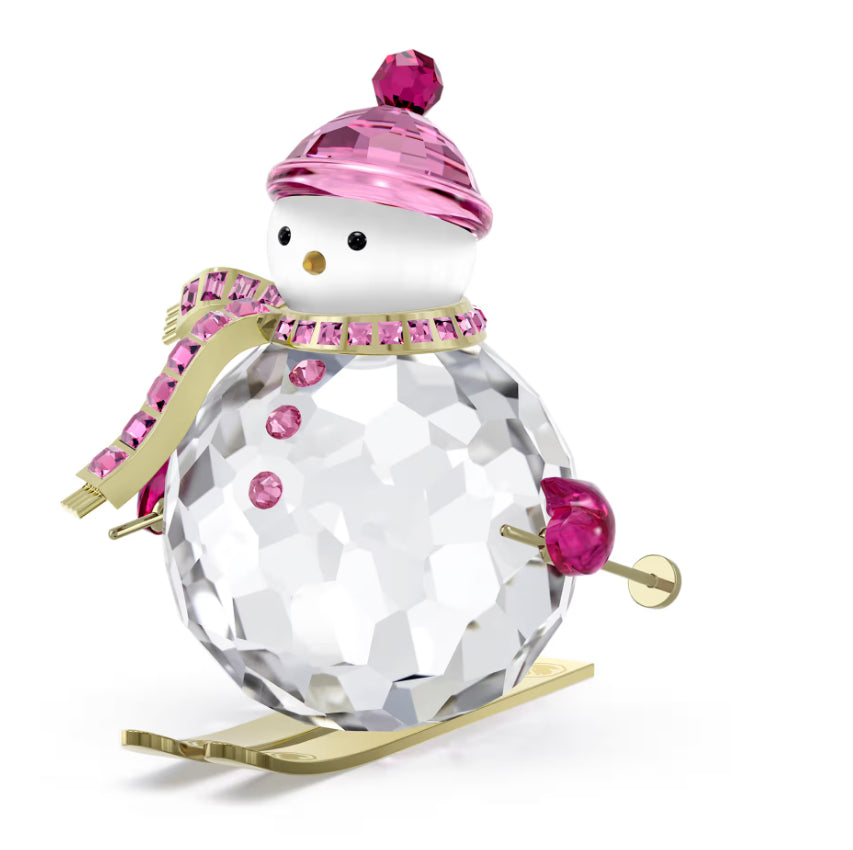 Swarovski 5687121 Holiday Cheers Dulcis Pupazzo di Neve Rosa