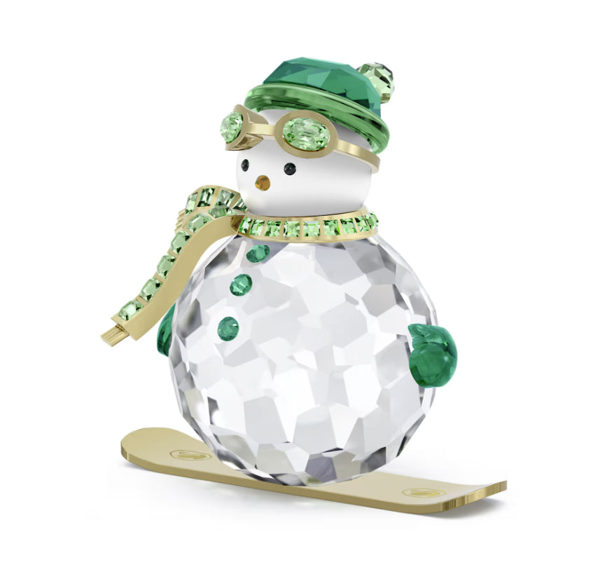Swarovski 5687168 Holiday Cheers Dulcis Pupazzo di Neve Verde