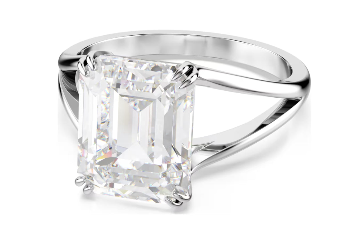 Swarovski 5697987 Anello cocktail Stilla Taglio Bianco Taglia 60