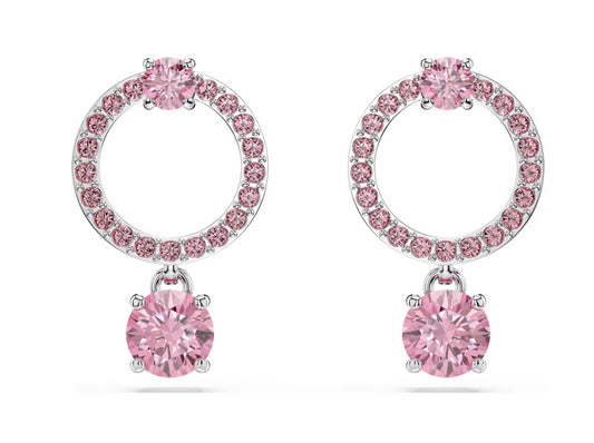Swarovski 5723565 Orecchini pendenti Attract Taglio Round Rosa