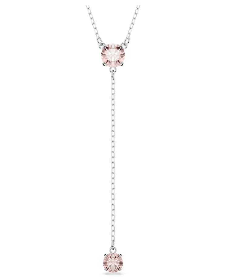 Swarovski 5723570 Collana a Y Attract Taglio Round Rosa