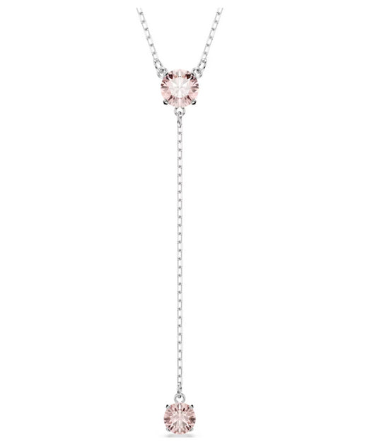 Swarovski 5723570 Collana a Y Attract Taglio Round Rosa