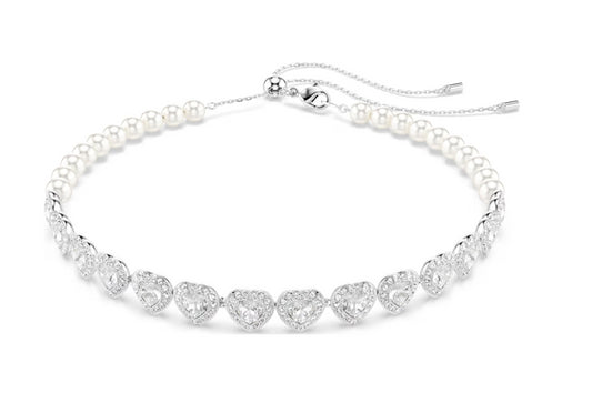 Swarovski 5720861 Girocollo Tennis Ariana Grande Cuore, Bianco