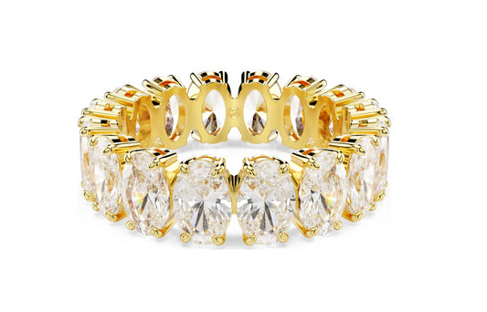 Swarovski 5707190 Anello Matrix Bianco Placcato color oro taglia 55