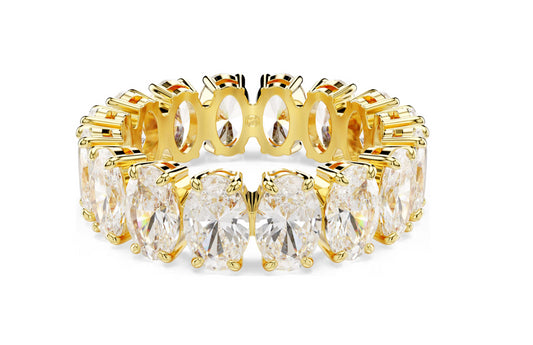 Swarovski 5707188 Anello Matrix Bianco Placcato color oro Taglia 52