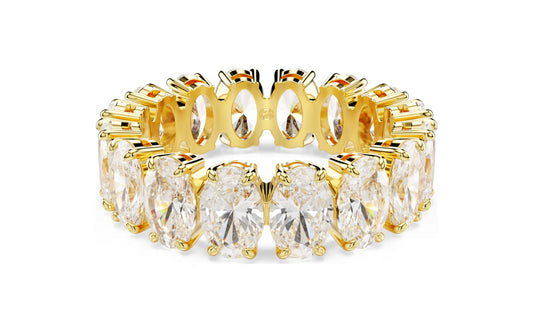Swarovski 5707192 Anello Matrix Bianco Placcato color oro Taglia 60