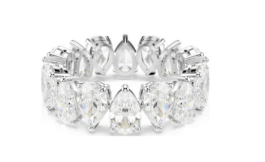 Swarovski 5689469 Anello Matrix Vittore Bianco Placcato color argento taglia 50