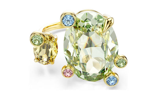 Swarovski 5708028 Anello aperto Gema Taglio misto, Multicolore taglia 55
