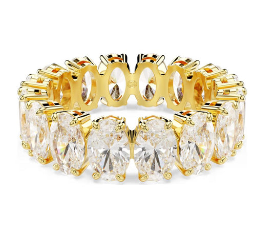 Swarovski 5707191 Anello Matrix Bianco Placcato color oro Taglia 58