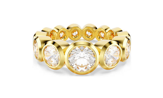 Swarovski 5705478 Anello Imber Bianco Placcato color oro Taglia 60