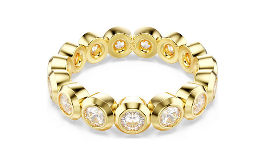 Swarovski 5714310 Anello Imber Bianco Placcato color oro Taglia 50