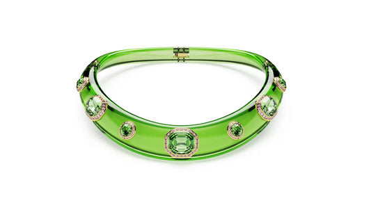 SWAROVSKI 5723510 Girocollo Taglio misto Verde Placcato color oro