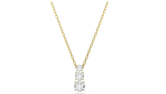 SWAROVSKI 5723298 Pendente Stilla Attract Taglio Round Bianco Placcato oro