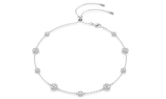 Swarovski 5732275 Collana Una Angelic Taglio Round Motivi a doppia faccia Bianca