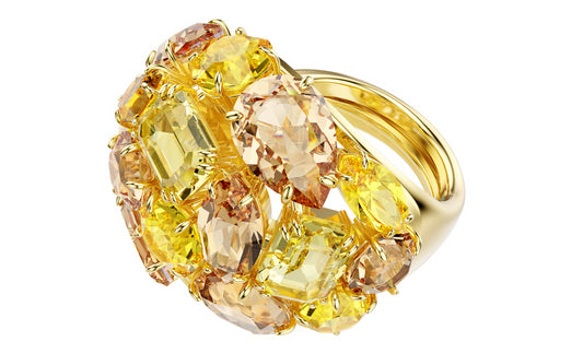Swarovski 5730075 Anello cocktail Gema Taglio misto Giallo taglia 50-55