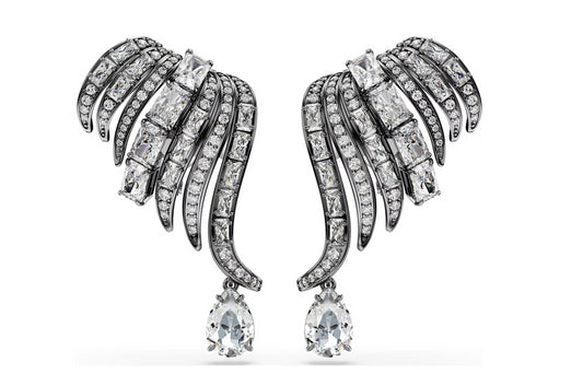 Swarovski 5709265 Orecchini ear cuff The Vienna Collection Piuma Bianchi