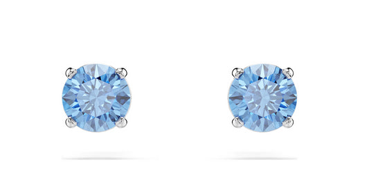 Swarovski 5734250 Orecchini a lobo Stilla Attract Taglio Round Blu