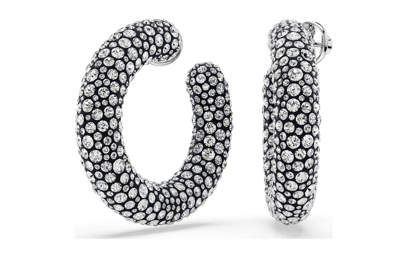 Swarovski 5732283 Orecchini a cerchio Sublima Tagli arrotondati misti Bianchi