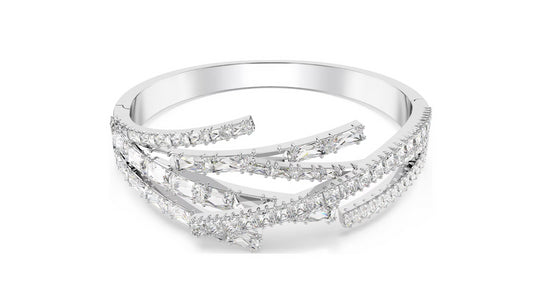 Swarovski 5726294 Bracciale rigido Matrix Taglio misto Bianco Placcato rodio M