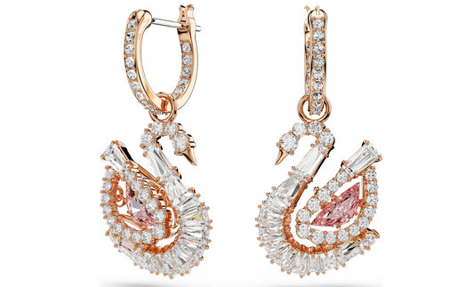 Swarovski 5732415 Orecchini pendenti Swan Pave Cigno Rosa