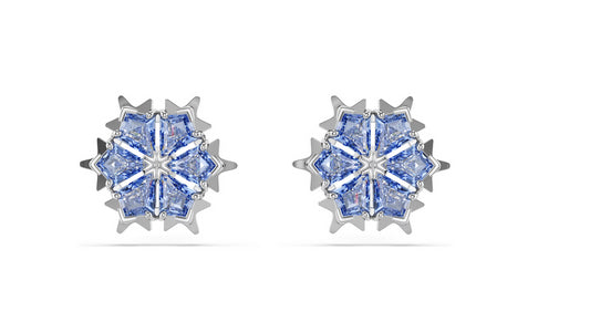 Swarovski 5734242 Orecchini a lobo Magic Fiocco Di Neve Blu Placcato rodio