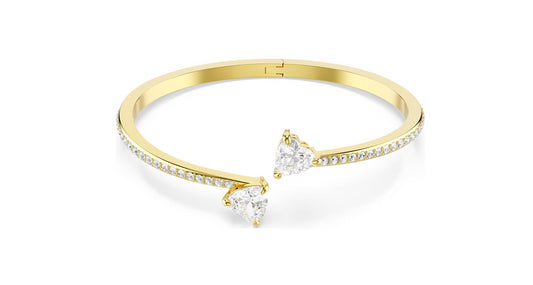 Swarovski 5733512 Bracciale rigido Mesmera Cuore Bianco Placcato oro Taglia L