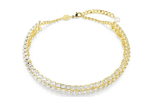 Swarovski 5723541 Girocollo Idyllia Taglio Oval Bianco Placcato color oro