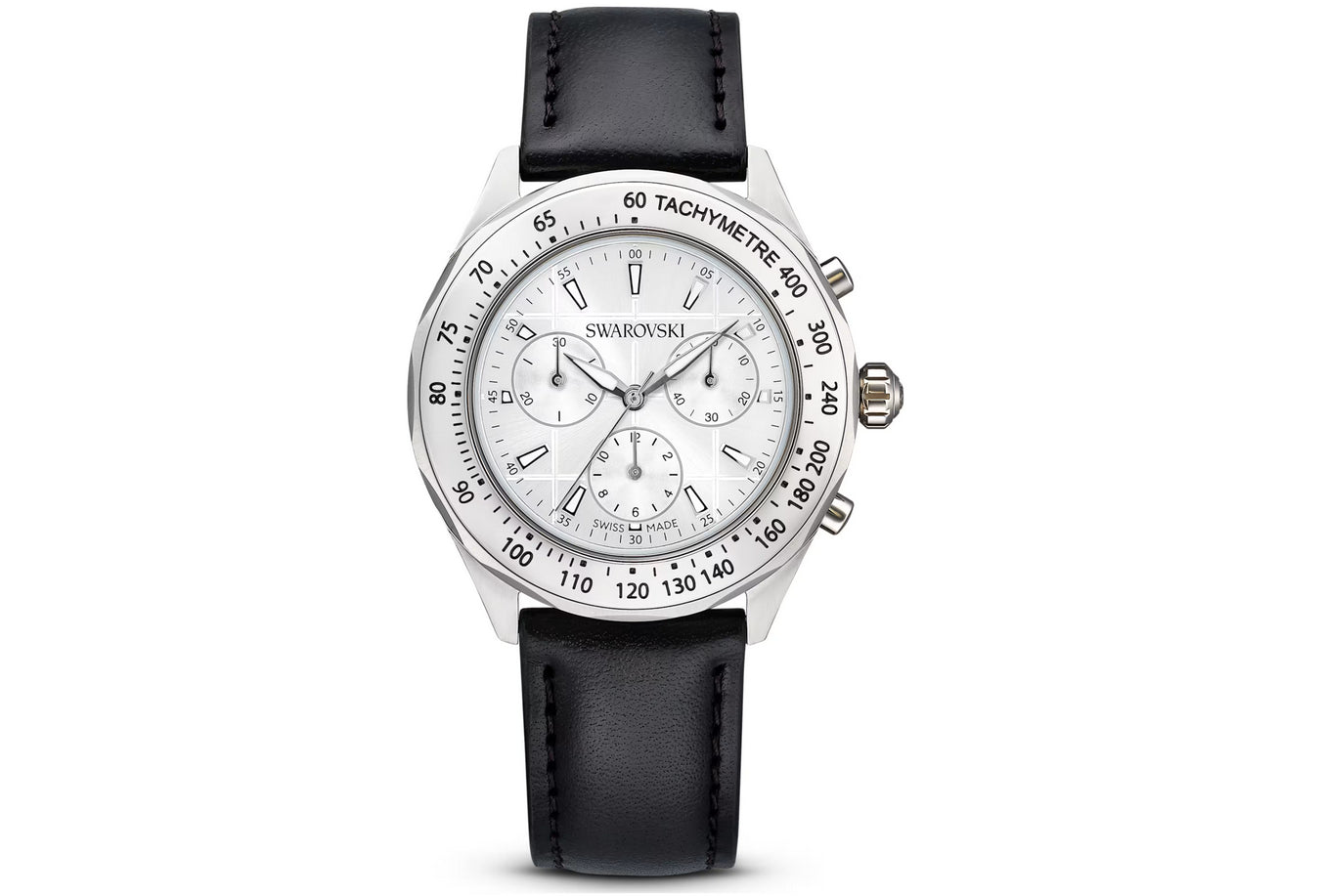 Swarovski 5728378 Orologio Dextera tachymetreCinturino in pelle Tono argentato